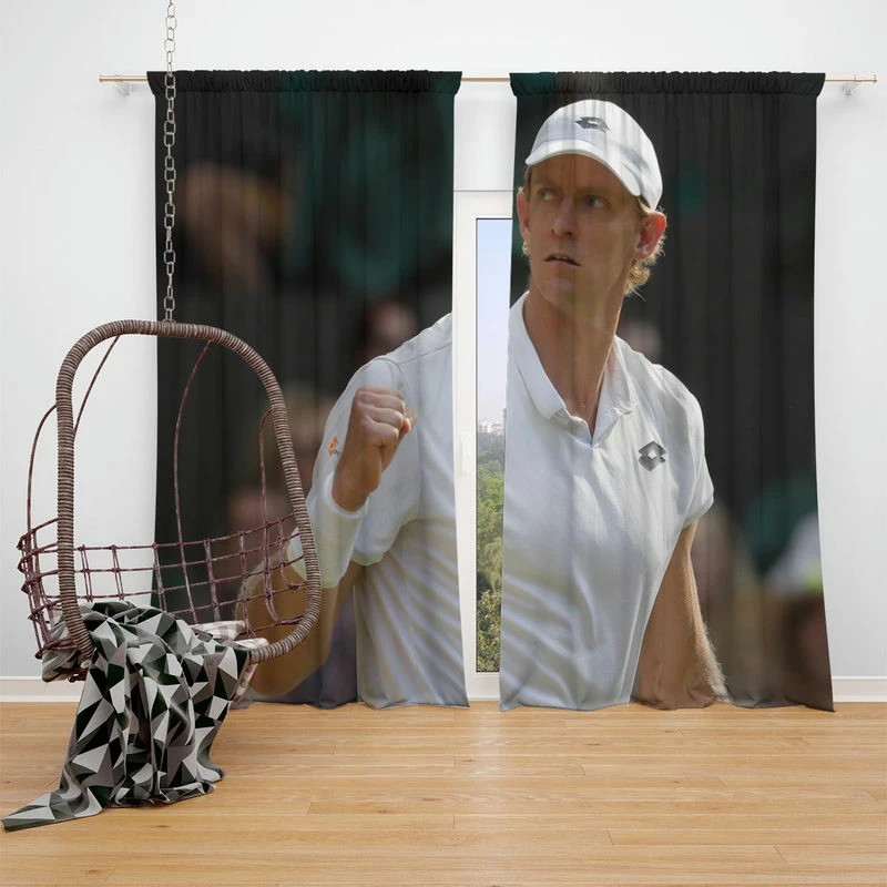 Kevin Anderson Popular South African Tennis Player Window Curtain