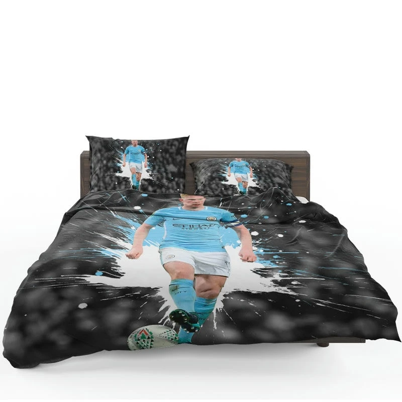 Kevin De Bruyne Active Manchester City Soccer Player Bedding Set