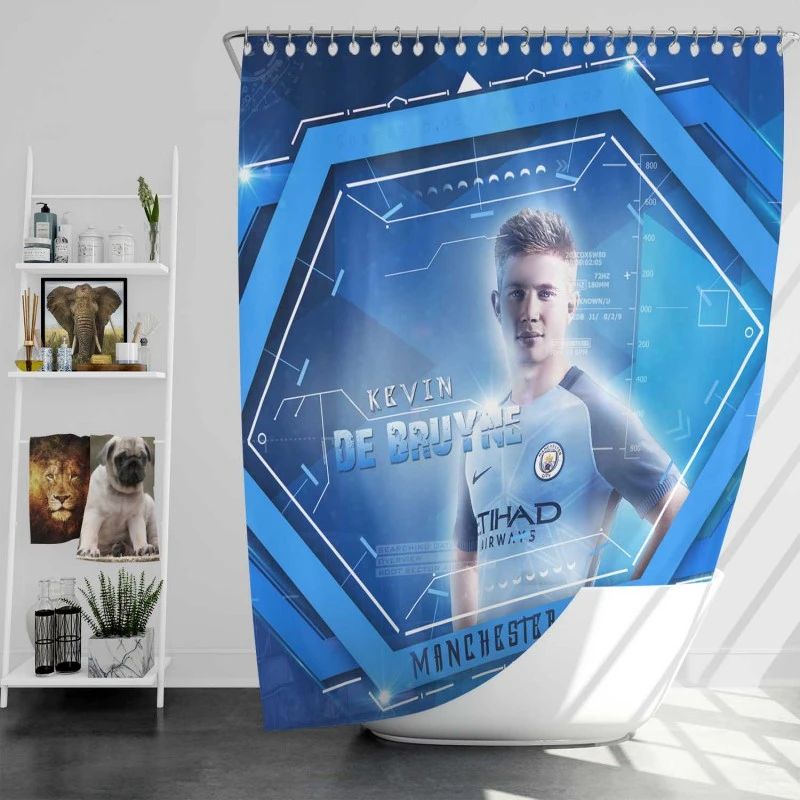 Kevin De Bruyne Belgian professional football Player Shower Curtain