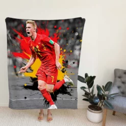Kevin De Bruyne Belgium Official Football Player Fleece Blanket