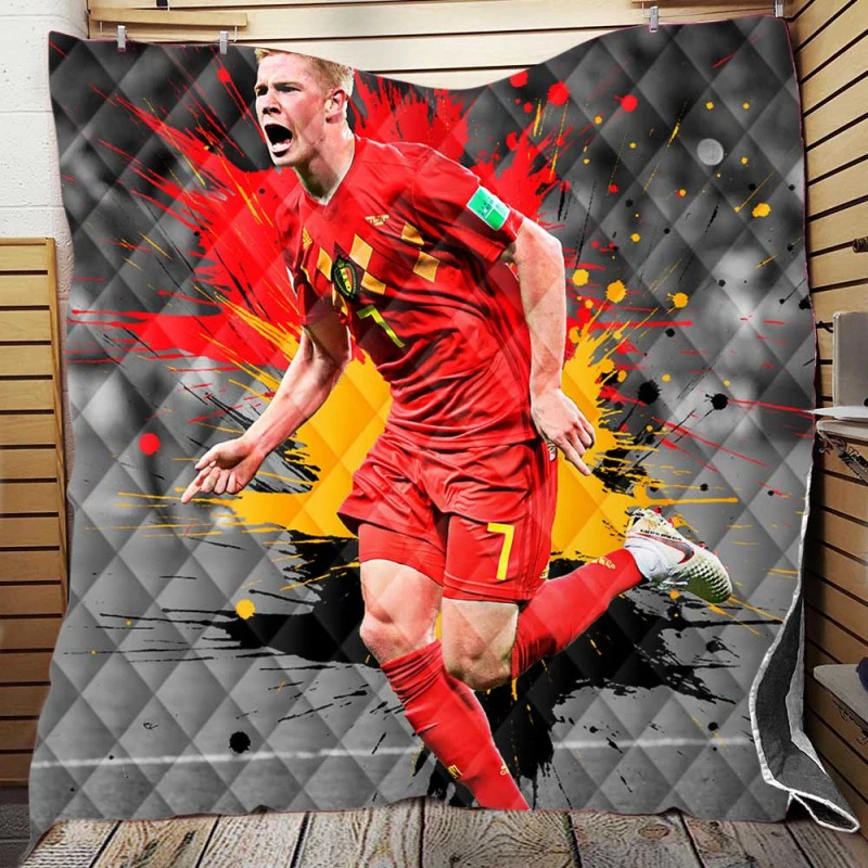 Kevin De Bruyne Belgium Official Football Player Quilt Blanket