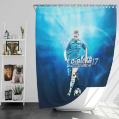 Kevin De Bruyne Excellent Soccer Player Shower Curtain