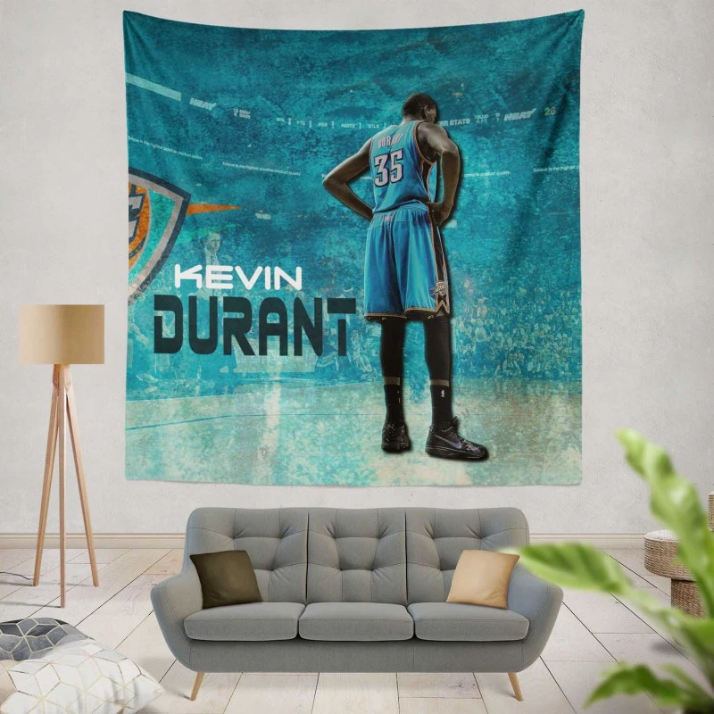 Kevin Durant Excellent NBA Basketball Player Tapestry