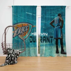Kevin Durant Excellent NBA Basketball Player Window Curtain