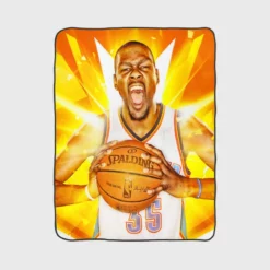 Kevin Durant Exciting NBA Basketball Player Fleece Blanket 1