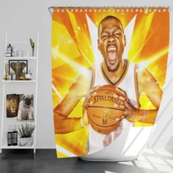 Kevin Durant Exciting NBA Basketball Player Shower Curtain