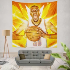 Kevin Durant Exciting NBA Basketball Player Tapestry