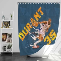 Kevin Durant Famous NBA Basketball Player Shower Curtain