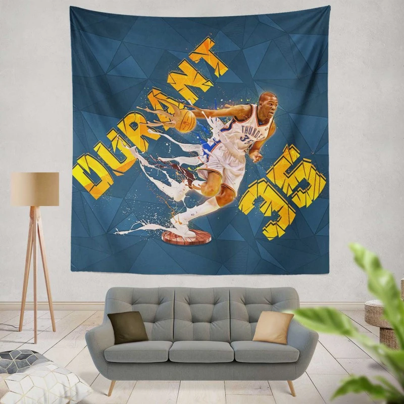 Kevin Durant Famous NBA Basketball Player Tapestry