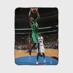 Kevin Garnett Professional American NBA Basketball Player Fleece Blanket 1