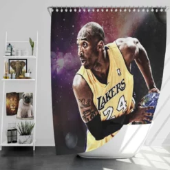 Kobe Bryant Competitive NBA Basketball Player Shower Curtain
