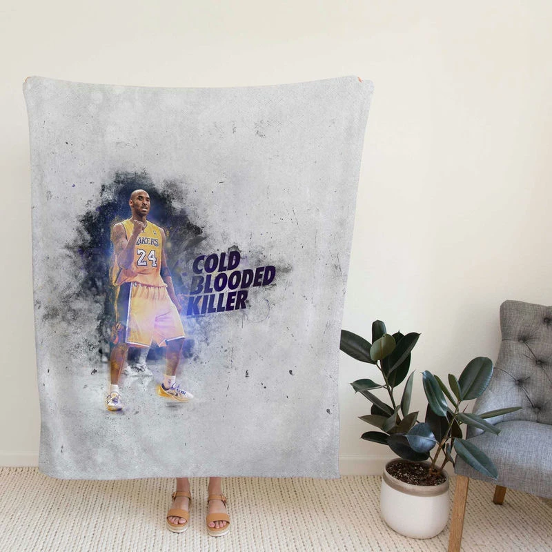 Kobe Bryant Energetic NBA Basketball Player Fleece Blanket