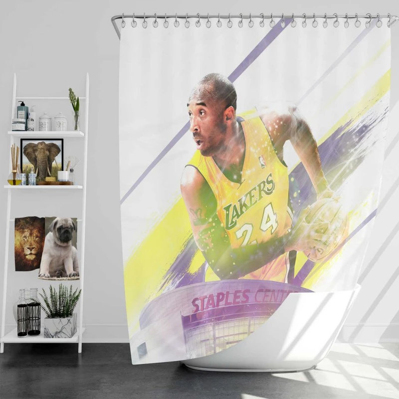 Kobe Bryant NBA All Defensive Team Member Shower Curtain