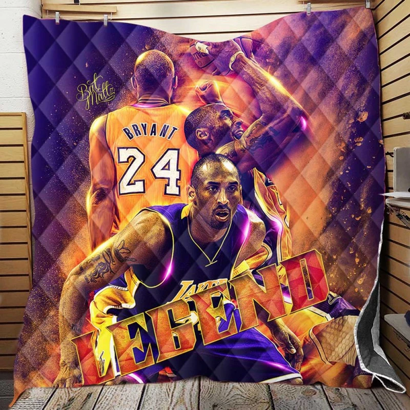 Kobe Bryant NBA Basketball Black Mamba Quilt Blanket