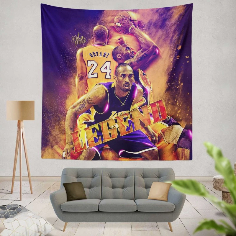 Kobe Bryant NBA Basketball Black Mamba Tapestry