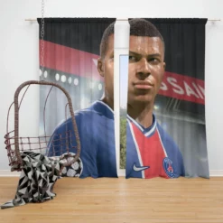 Kylian Mbappe FIFA 21 Game Window Curtain