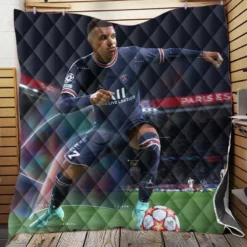 Kylian Mbappe FIFA 22 PlayStation Quilt Blanket