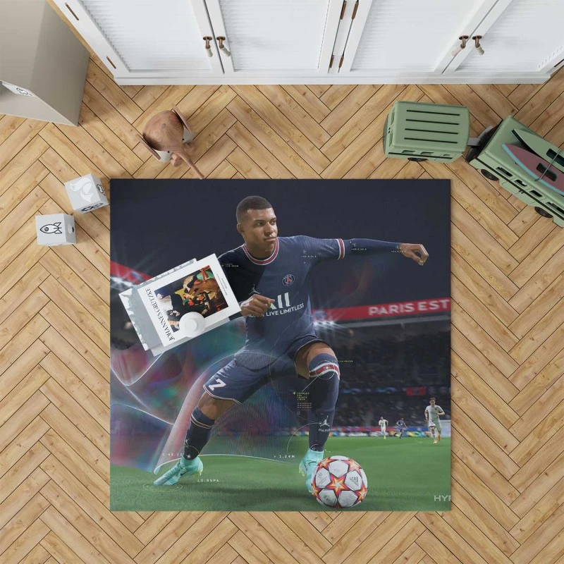 Kylian Mbappe FIFA 22 PlayStation Rug