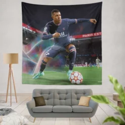 Kylian Mbappe FIFA 22 PlayStation Tapestry