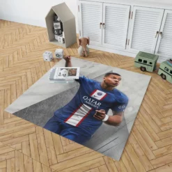 Kylian Mbappe FIFA 23 Soccer Game Rug 1