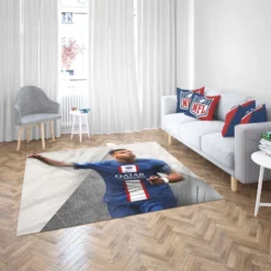 Kylian Mbappe FIFA 23 Soccer Game Rug 2