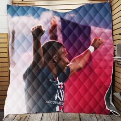 Kylian Mbappe French Professional Football Player Quilt Blanket