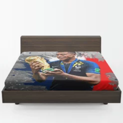 Kylian Mbappe Lottin  France Expensive Teenage Player Fitted Sheet 1