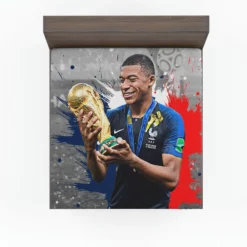Kylian Mbappe Lottin  France Expensive Teenage Player Fitted Sheet