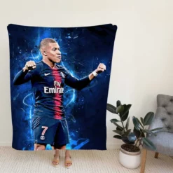 Kylian Mbappe Lottin  PSG Club World Cup Player Fleece Blanket