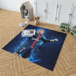 Kylian Mbappe Lottin  PSG Club World Cup Player Rug 1