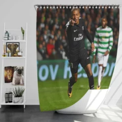 Kylian Mbappe Lottin  PSG Football Player Shower Curtain