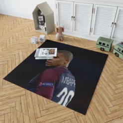 Kylian Mbappe Lottin  PSG France Football Player Rug 1