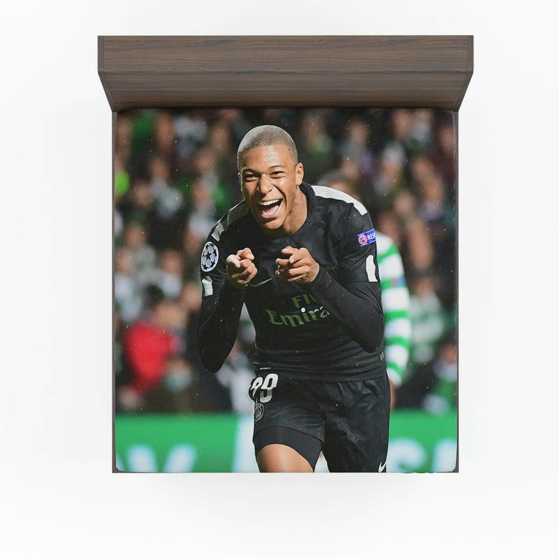 Kylian Mbappe Lottin  PSG UEFA Champions League Player Fitted Sheet