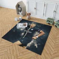 Kylian Mbappe Lottin Ultimate Soccer Player Rug 1