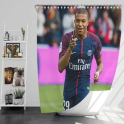 Kylian Mbappe PSG Classic Player Shower Curtain