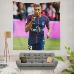 Kylian Mbappe PSG Classic Player Tapestry