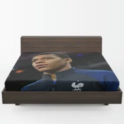 Kylian Mbappe Top Ranked France Soccer Player Fitted Sheet 1