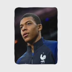 Kylian Mbappe Top Ranked France Soccer Player Fleece Blanket 1