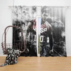Kyrie Irving Classic NBA Basketball Player Window Curtain
