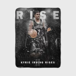 Kyrie Irving Excellent NBA Basketball Player Fleece Blanket 1