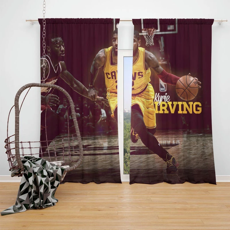Kyrie Irving Famous NBA Basketball Player Window Curtain