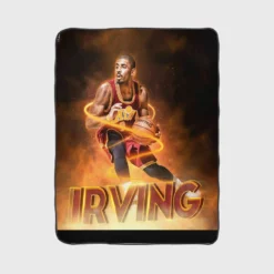 Kyrie Irving Popular NBA Basketball Player Fleece Blanket 1