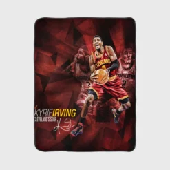 Kyrie Irving Powerful NBA Basketball Player Fleece Blanket 1