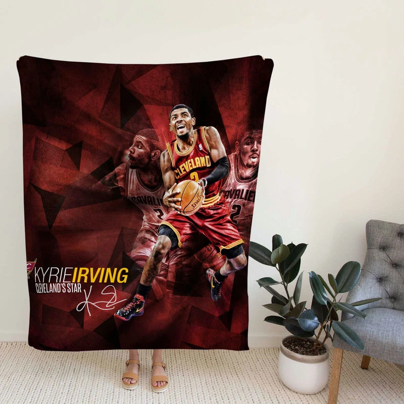Kyrie Irving Powerful NBA Basketball Player Fleece Blanket