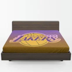 LA Lakers Logo Excellent NBA Basketball Team Logo Fitted Sheet 1