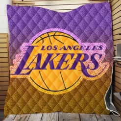 LA Lakers Logo Excellent NBA Basketball Team Logo Quilt Blanket