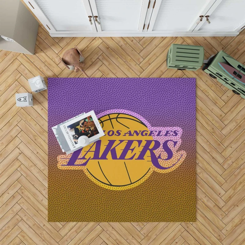 LA Lakers Logo Excellent NBA Basketball Team Logo Rug