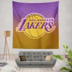 LA Lakers Logo Excellent NBA Basketball Team Logo Tapestry