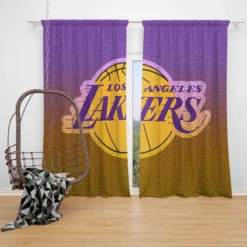 LA Lakers Logo Excellent NBA Basketball Team Logo Window Curtain