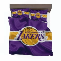 LA Lakers Logo Popular American Basketball Club Logo Bedding Set 1